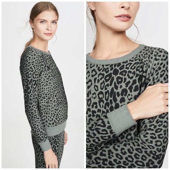 CHASER Leopard Print Knit Sweatshirt - NWT - Picture 3 of 5